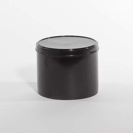 Black,HDPE,Plastic W/Lid,80 Oz.