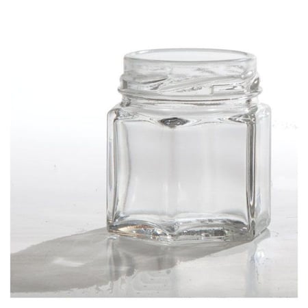 Hex Glass Jar,1.5 Oz.