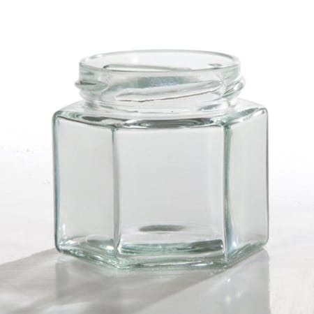 Hex Glass Jar,4 Oz.