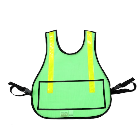 Traffic Vest With Clear Window,Lime Gre