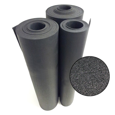 Recycled Flooring 1/4 In. X 4 Ft. X 10 Ft. - Black Rubber Mats