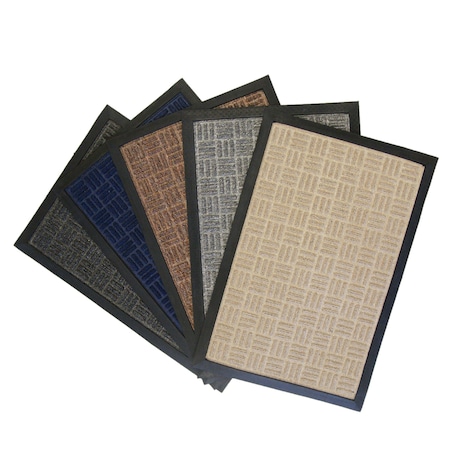 Wellington Rubber Backed Carpet Doormat - 2 X 3 Feet - Tan Polypropylene Mat