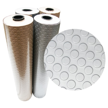 Coin-Grip Metallic PVC Flooring - 2.5 Mm X 4 Ft X 8 Ft - Beige