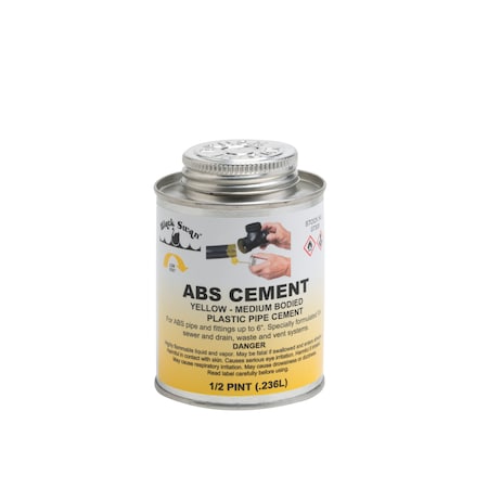 ABS Cement (Yellow)-Medium Bodied 1/2 Pt