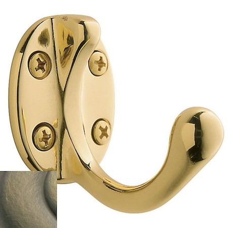 Estate Antique Brass Coat Hooks, Weight: 1 Lb.