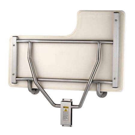 32-7/8 L, Left Hand Seat, Folding Shower Seat, Satin