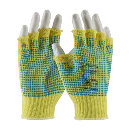 Cut Resistant Half Finger Coated Gloves, A2 Cut Level, PVC, XL, 12PK