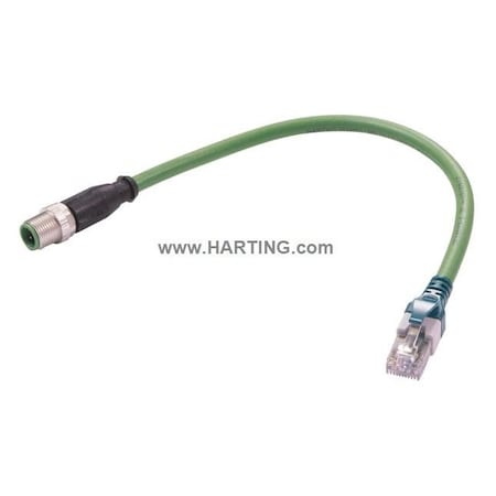 Cordset,2m,Green,22 AWG