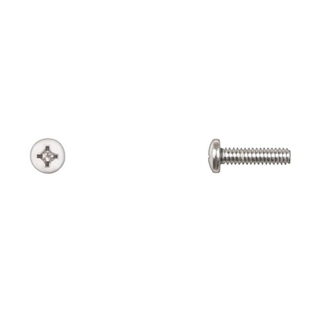 #10-24 X 3/4 In Phillips Pan Machine Screw, Zinc Plated