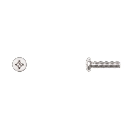 #10-32 X 3/4 In Phillips Pan Machine Screw, Zinc Plated