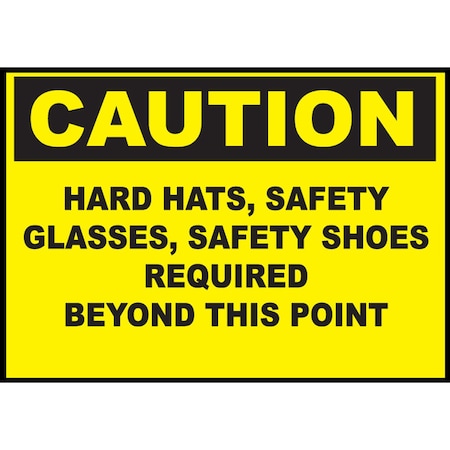 Sign,Caution Hard Hats,7x10,ADH