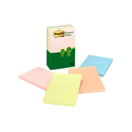 Post-itNotes 660-RP, 4x6 Canary, PK6