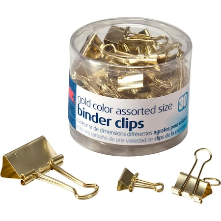 Clip,Binder,Gold,PK30