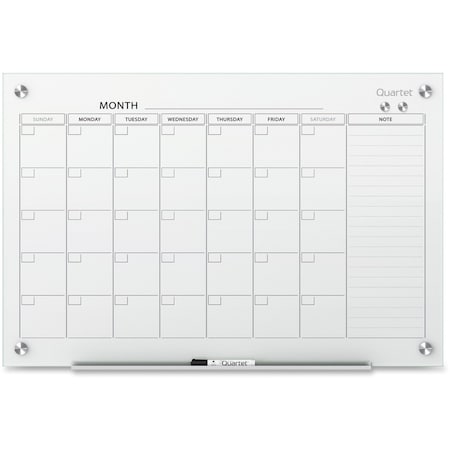 3ft.x2ft Glass Magnetic Calendar Board