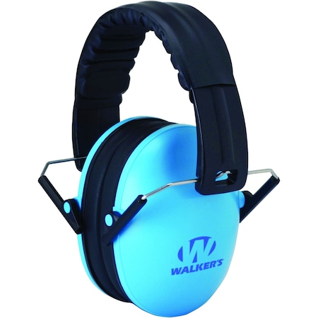 Over-the-Head Youth Ear Muffs, 23 DB, Childrens, Blue