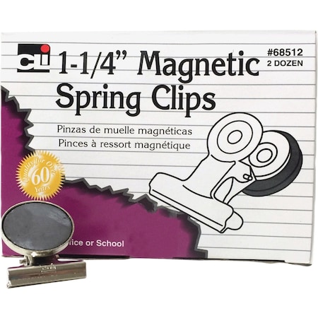 Magnetic Spring Clips,1.3,PK24