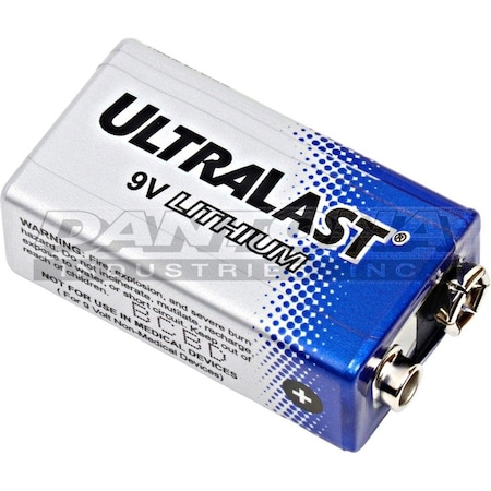 Battery 9 Volt Lithium Ultralast Lithium 9 Volt