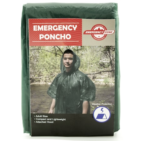 Emergency Poncho,Green