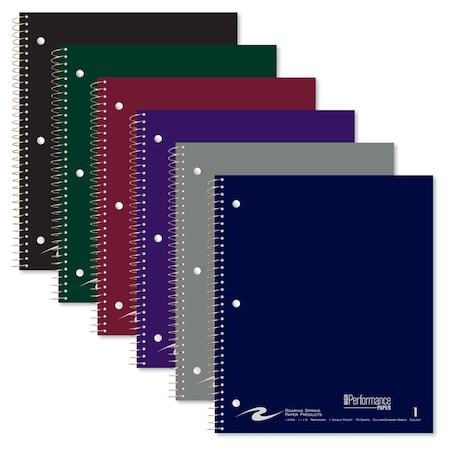 Case Of Signature Collection Notebooks, Law Ruled, 1 Subject, 11x9, 80 Sht, Asstd Cover Colors
