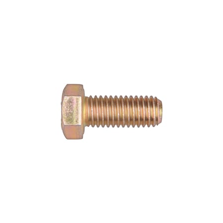 Grade 8, 1/2-13 Hex Head Cap Screw, Zinc & Yellow Plated Steel, 1-1/4 In L