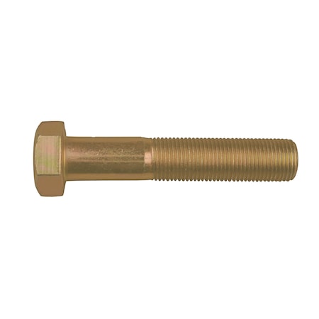 Grade 8, 7/16-20 Hex Head Cap Screw, Zinc & Yellow Plated Steel, 2 In L