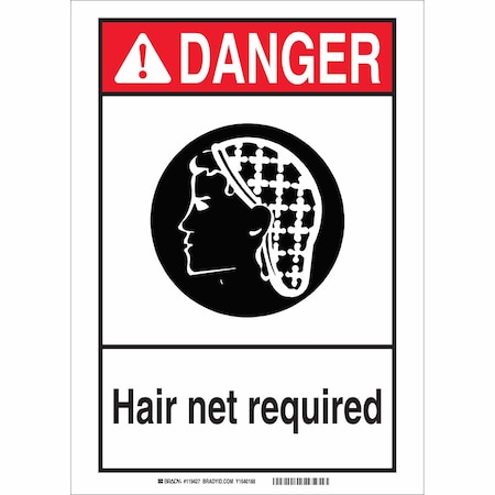 Sign, Danger, 14X10, Plastic, Width: 14