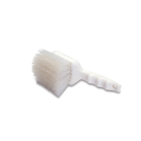 Scrub Brush, Utility, White, Plastic, 9.5 In L Overall
