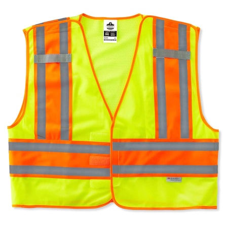 Lime Type P Class 2 Public Safety Vest,