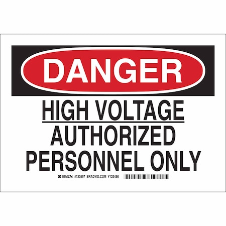 Sign, Danger, 7X10, Thickness: 0.059