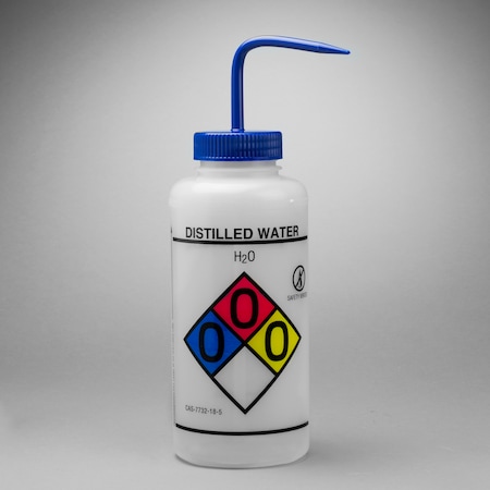 Bel-Art GHS Label Safety-Vent Distilled Water Wash Bottle: 1000ml,2/PK