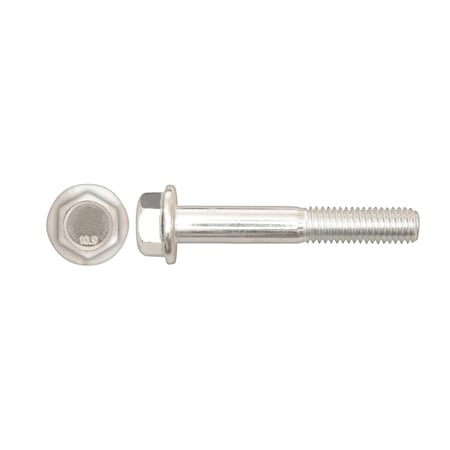 Class 10.9, M8-1.25 Flange Bolt, Bright Zinc Plated 50 Mm L