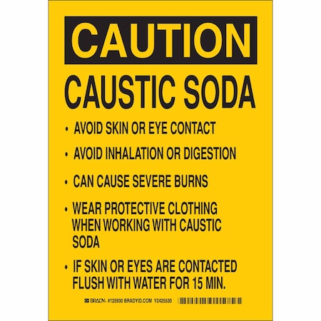 Sign,Caution,14X10,Black/Yellow, 125932