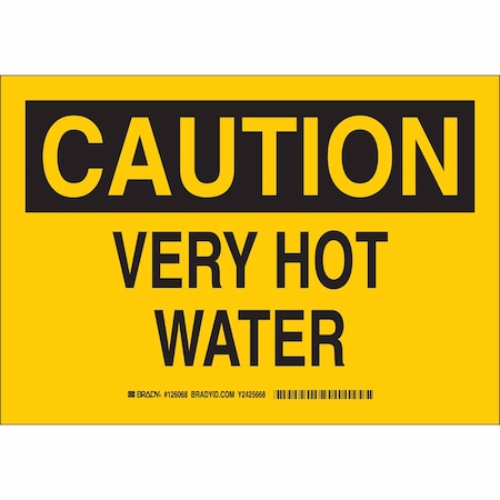 Caution Sign, 10 In H, 14 In W, Aluminum, Rectangle, English, 126069