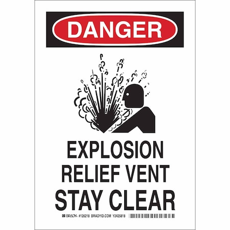 Danger Sign, 14 In H, 10 In W, Polyester, Rectangle, English, 126221
