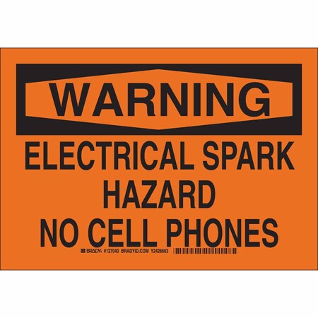 Warning Sign, 7 In Height, 10 In Width, Polyester, Rectangle, English