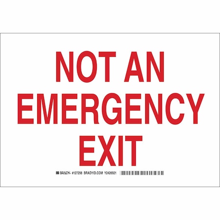 Emergency Exit Sign,10X14,Aluminum