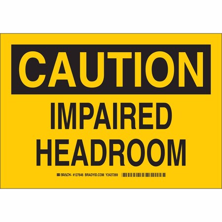 Sign,Caution,10X14,Black/Yellow, 127649