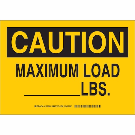 Sign, Caution, 7X10, Black/Yellow, Header Legend Color: Yellow, 127662