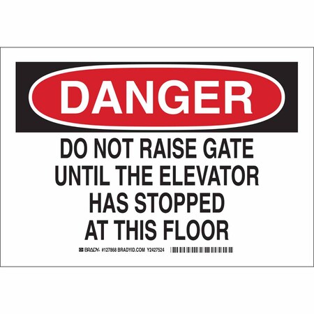 Sign, Danger, 10X14, Sign Shape: Rectangle, 127869