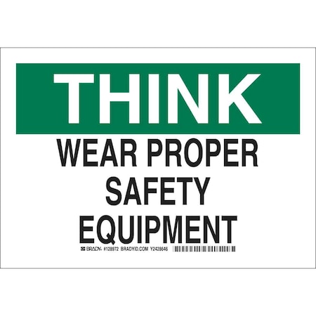 Sign,Personal Protection,7x10,Bk/Grn/Wh