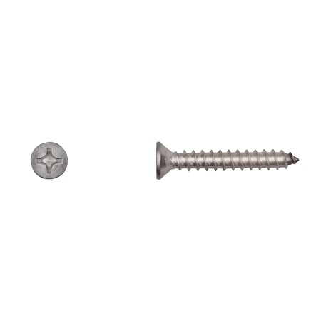 SS Tapping Screws 12X1-1/2 Phllp Flat Head PK50