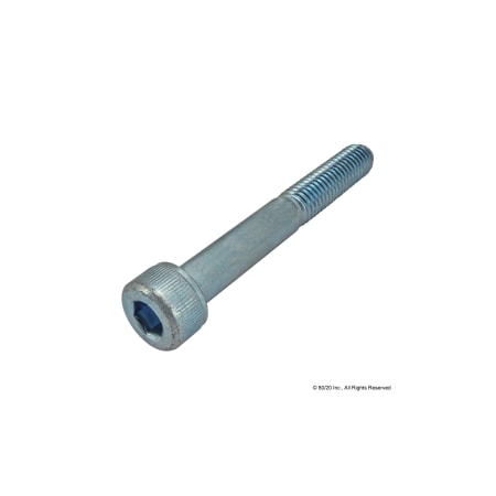 M8-1.25 Socket Head Cap Screw, Blue Zinc Plated Steel, 60 Mm Length