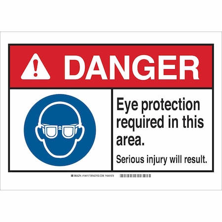 Sign,Danger,Eye Protection,B-401,7H