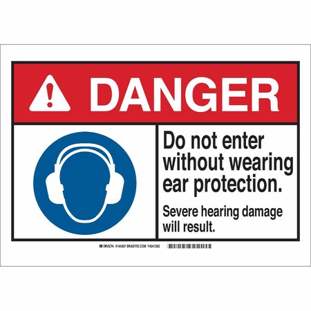 Sign,Danger,Sev Hear Damage,B-401,10H