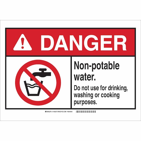 Sign,Danger,Non-Potable Water,B-401,7H, 145208