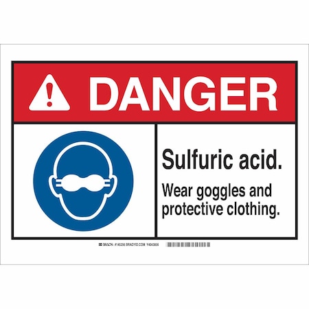 Sign,Danger,Wear Goggles,B-302,7H