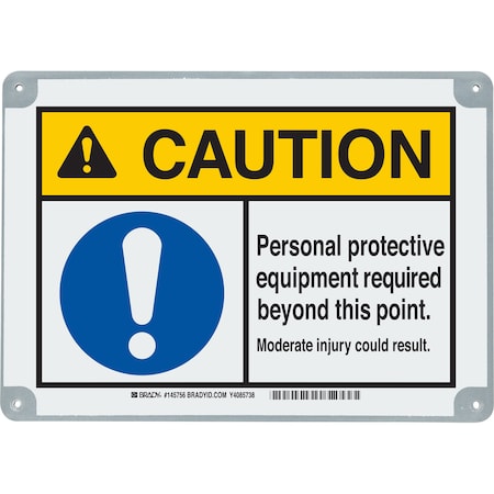 Sign,Caution,10HX14W,Personnel Prot