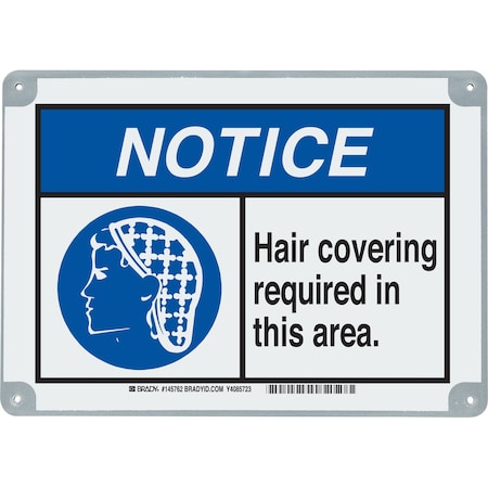 Sign,Notice,7HX10W,Hair Covering