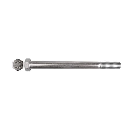 Grade 5, 1/2-13 Hex Head Cap Screw, Zinc Plated Steel, 6 In L