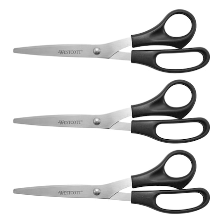 Scissors, 8 Straight Scissor All Purpose (13135-3PK)